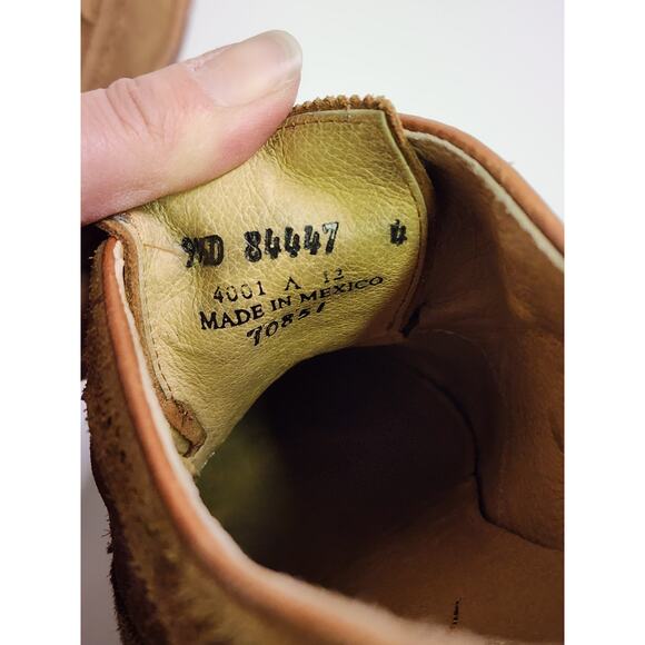 FRYE Men\'s Suede Wingtip Oxford Shoes Size 9.5 D, Made In Mexico, Ltd Ed main image 7